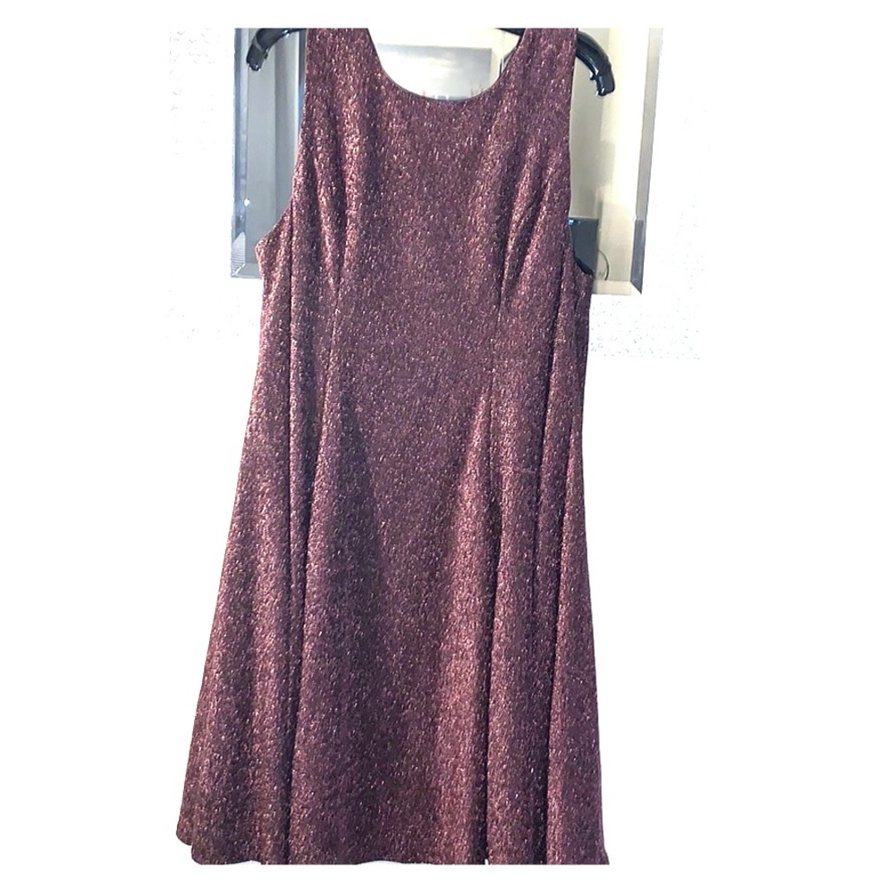Torrid Rose gold glitter fluted mini dress
